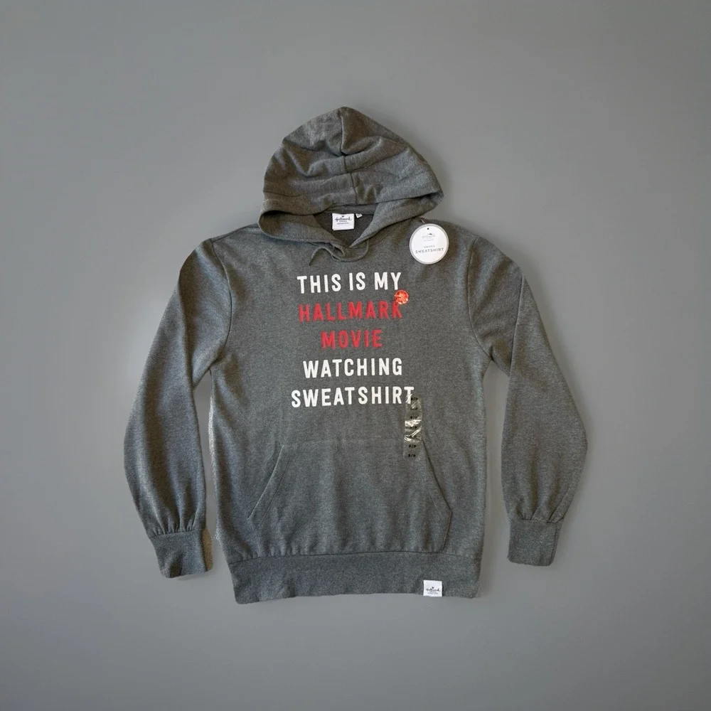 NWT Hallmark‎ Channel Hoodie My Hallmark Watching Sweatshirt Womens S